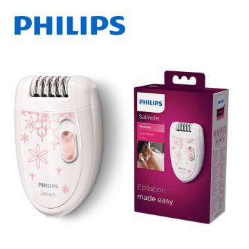 Epilator Philips Satinelle HP6420/00, Discuri metalice, 20 Puncte de prindere, 2 Viteze, Alb/Roz