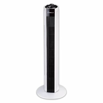 Ventilator turn Momert 2355, 45 W, 3 viteze, Timer, Negru/Alb