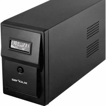 UPS Serioux 600VA, Line Interactive, 2 porturi Schuko, 600VA/360W
