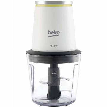 Minitocator Beko Foodster CHP7504W, 500W, 0,5 L, BPA Free, 4 cutite inox, touch control, Alb