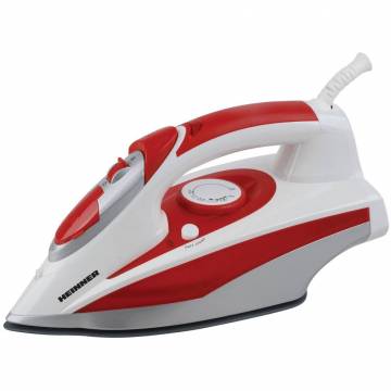 Fier de calcat Heinner Perform XI-6060-RD, 2400 W, 0.33 l, Talpa ceramica, Alb/Rosu