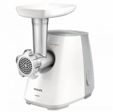 Masina de tocat carne Philips HR2709/20, 1600W, 1.7 Kg/min, Alb/Gri
