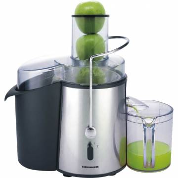 Storcator de fructe si legume Heinner XF-1000SS, 1000 W, Recipient suc 1 l, Recipient pulpa 2 l, 2 Viteze, Tub de alimentare 75 mm, Inox